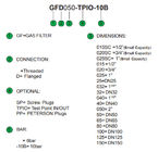 El regulador de presión de gas de 6 barras Italia Geca hizo el filtro GF050-TPIO - PMax del gas