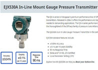 Transmisor de flujo industrial de la presión diferenciada de EJX530A con la medida exacta