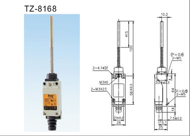 TZ-8168 tienden el tipo de acero diseño a prueba de polvo de la cinta de la primavera del interruptor de límite