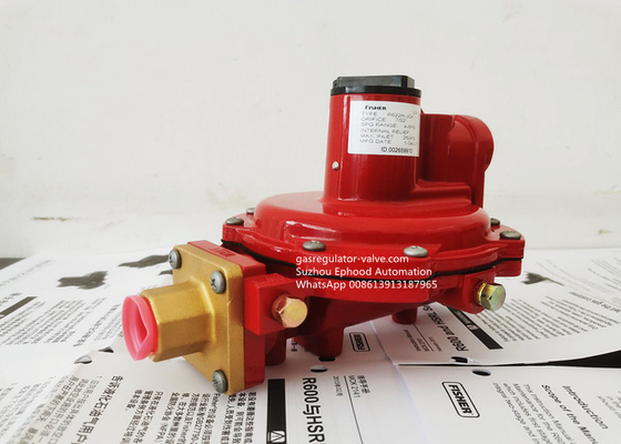 El regulador de alta presión R622H-JGK del gas de Fisher LPG utiliza para cocinar a POL Inlet Fitting de cobre amarillo