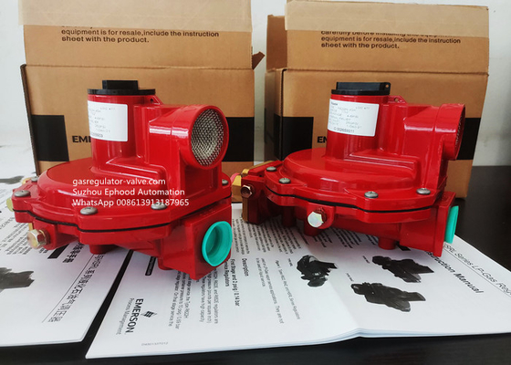 El regulador de alta presión R622H-JGK del gas de Fisher LPG utiliza para cocinar a POL Inlet Fitting de cobre amarillo