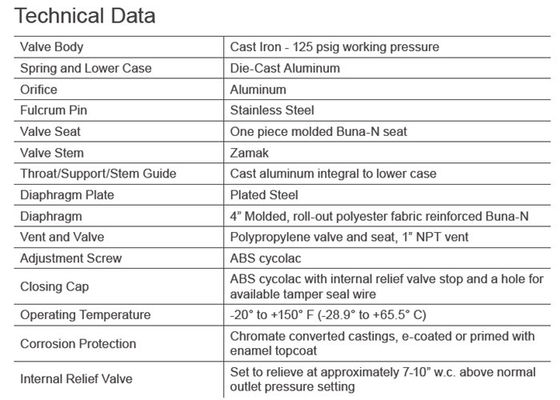 El artículo de dos fases nacional de la alta precisión del regulador del gas el modelo de Sensus 496 del cuerpo del arrabio