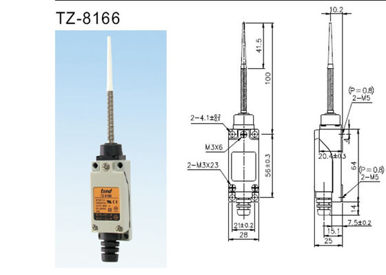 Tienda TZ-8166 que rígidos modelo tienden el tipo de nylon del interruptor de límite de la marca con el mecanismo doble de la primavera