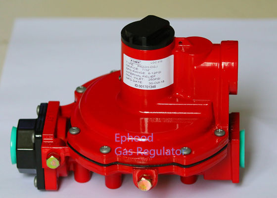 Uso de alta presión rojo del regulador del gas de Fisher R622H LPG del color para cocinar, larga vida