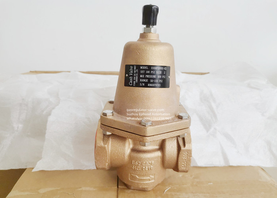 Material de regulación oxígeno-gas del válvula de la presión de Cash Valve Clean del modelo E55/de bronce del cuerpo de Emerson Fisher