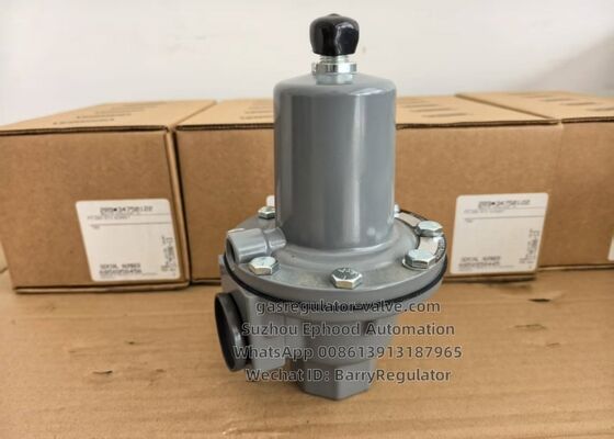 Regulador de gas Fisher 289HH con presión de entrada máxima de 6,9 ​​bar, rango de resorte de 45-75 psi y diafragma de nitrilo