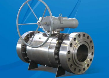 Presión de conexión de la brida Clase600 Trunnion montado válvula de bola gusano caja de engranajes de bisel Diseño antistático a prueba de fuego
